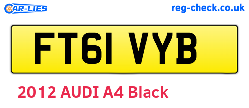 FT61VYB are the vehicle registration plates.