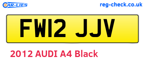 FW12JJV are the vehicle registration plates.