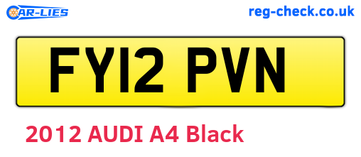 FY12PVN are the vehicle registration plates.