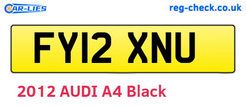 FY12XNU are the vehicle registration plates.
