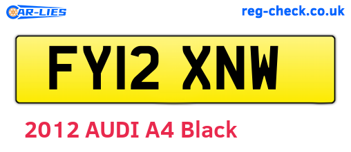 FY12XNW are the vehicle registration plates.