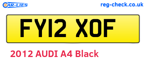 FY12XOF are the vehicle registration plates.