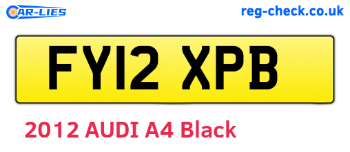 FY12XPB are the vehicle registration plates.