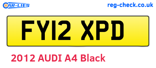 FY12XPD are the vehicle registration plates.