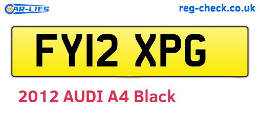 FY12XPG are the vehicle registration plates.