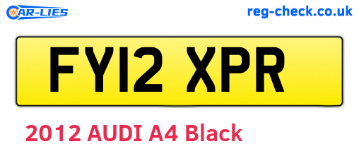 FY12XPR are the vehicle registration plates.