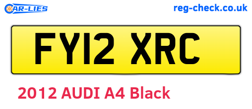 FY12XRC are the vehicle registration plates.