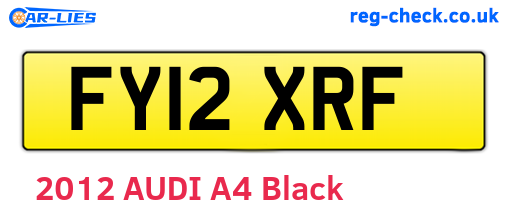 FY12XRF are the vehicle registration plates.