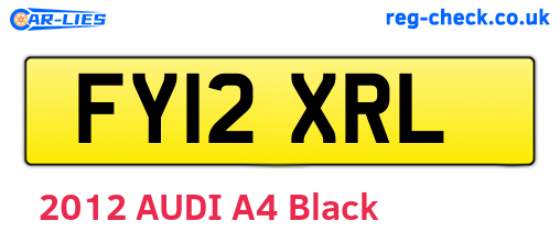 FY12XRL are the vehicle registration plates.
