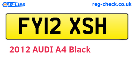 FY12XSH are the vehicle registration plates.