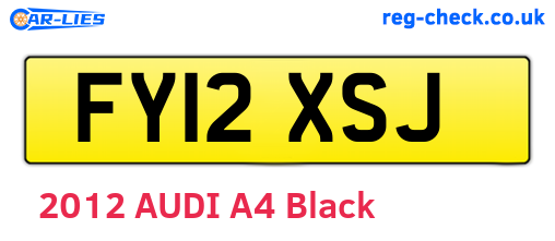 FY12XSJ are the vehicle registration plates.