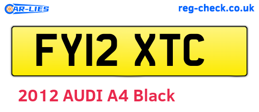 FY12XTC are the vehicle registration plates.
