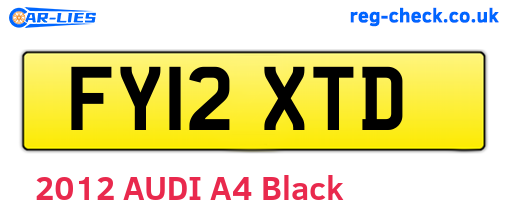 FY12XTD are the vehicle registration plates.