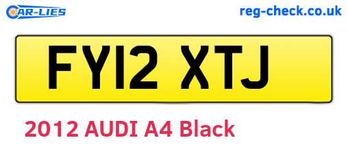 FY12XTJ are the vehicle registration plates.