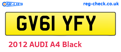 GV61YFY are the vehicle registration plates.