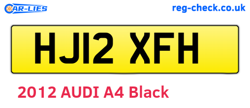 HJ12XFH are the vehicle registration plates.
