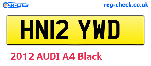 HN12YWD are the vehicle registration plates.