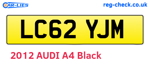 LC62YJM are the vehicle registration plates.