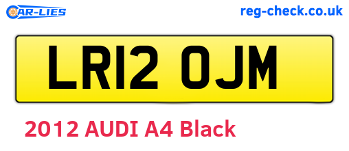 LR12OJM are the vehicle registration plates.