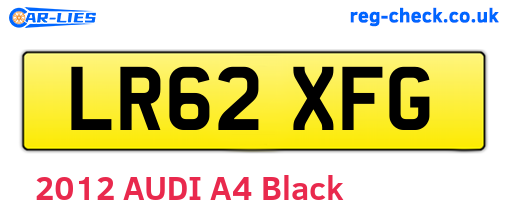 LR62XFG are the vehicle registration plates.