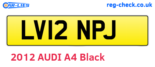 LV12NPJ are the vehicle registration plates.
