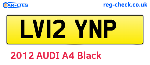 LV12YNP are the vehicle registration plates.