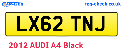 LX62TNJ are the vehicle registration plates.