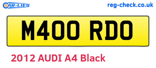 M400RDO are the vehicle registration plates.