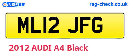 ML12JFG are the vehicle registration plates.