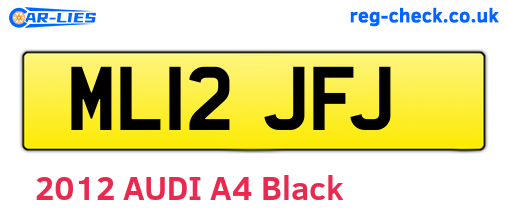 ML12JFJ are the vehicle registration plates.