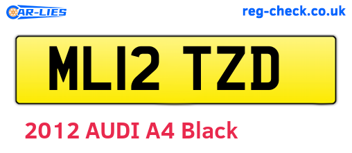 ML12TZD are the vehicle registration plates.