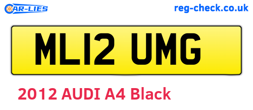 ML12UMG are the vehicle registration plates.