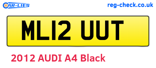 ML12UUT are the vehicle registration plates.