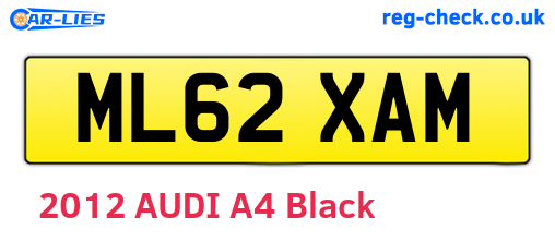 ML62XAM are the vehicle registration plates.