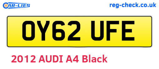 OY62UFE are the vehicle registration plates.