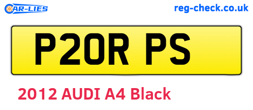 P20RPS are the vehicle registration plates.