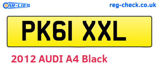 PK61XXL are the vehicle registration plates.