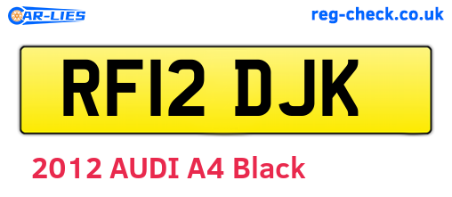 RF12DJK are the vehicle registration plates.