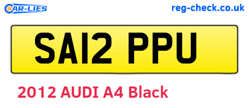 SA12PPU are the vehicle registration plates.