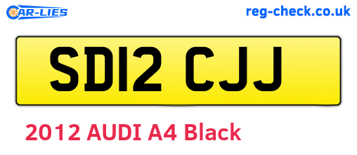 SD12CJJ are the vehicle registration plates.
