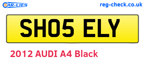 SH05ELY are the vehicle registration plates.