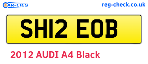 SH12EOB are the vehicle registration plates.