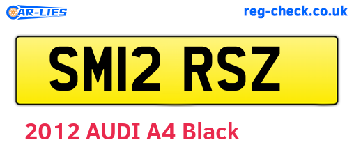 SM12RSZ are the vehicle registration plates.
