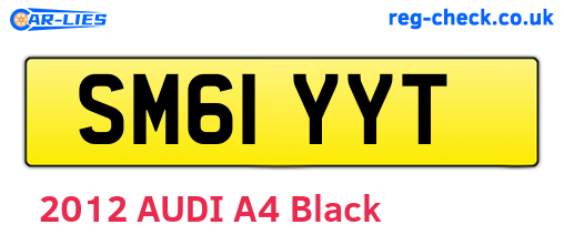 SM61YYT are the vehicle registration plates.