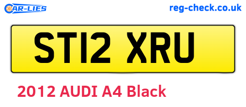 ST12XRU are the vehicle registration plates.