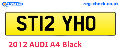 ST12YHO are the vehicle registration plates.
