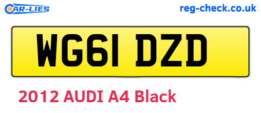 WG61DZD are the vehicle registration plates.