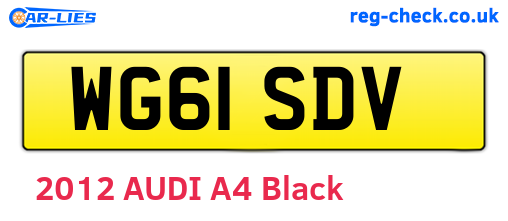 WG61SDV are the vehicle registration plates.