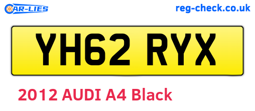 YH62RYX are the vehicle registration plates.