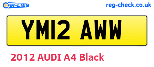 YM12AWW are the vehicle registration plates.